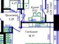 1-бөлмелі пәтер · 40 м² · 3/12 қабат, Улица Чингиз Айтматов, 79/1 77/9, бағасы: 22.5 млн ₸ в Астане, Сарыарка р-н