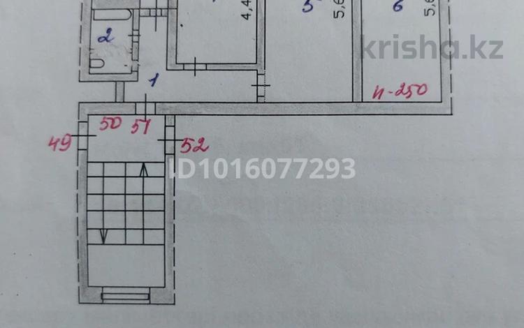 3-комнатная квартира · 58 м² · 3/5 этаж, 1 микрорайон за 13.5 млн ₸ в  — фото 2