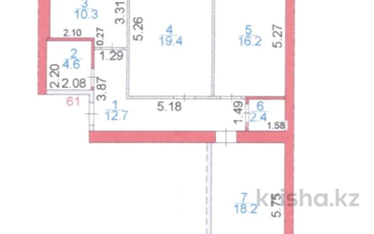 3-комнатная квартира, 85.7 м², 9/10 этаж, 137 уч квартал 349 — Рядом с центром бокса им С.Сапиева за 28.5 млн 〒 в Караганде — фото 2