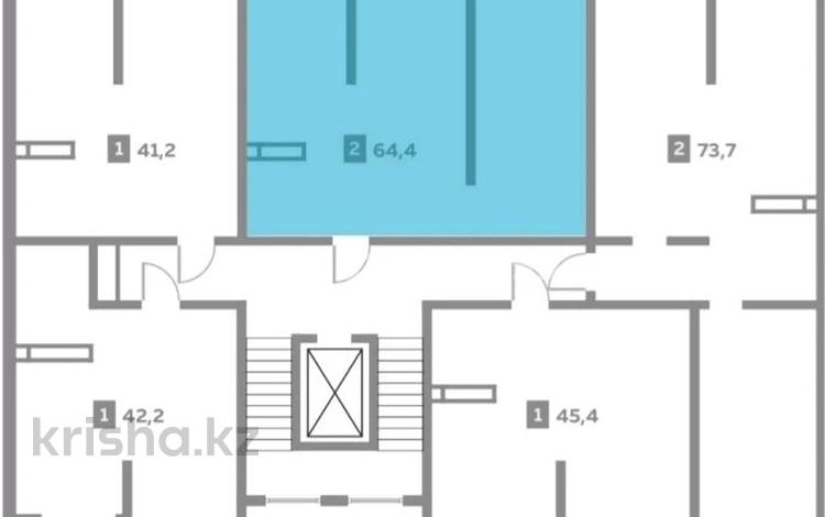 2-бөлмелі пәтер · 64.4 м² · 5/9 қабат, мкр Шугыла 342/1, бағасы: ~ 30.7 млн ₸ в Алматы, Наурызбайский р-н — фото 2