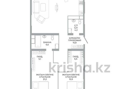 3-бөлмелі пәтер · 120 м² · 12 қабат, Аль-Фараби 41, бағасы: 116 млн ₸ в Алматы, Бостандыкский р-н