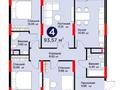 4-бөлмелі пәтер · 93.57 м² · 7 қабат, Серкебаев 29/1, бағасы: ~ 41.9 млн ₸ в Астане