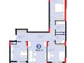 3-бөлмелі пәтер · 88.8 м² · 7/14 қабат, Е 915, бағасы: ~ 53 млн ₸ в Астане, Есильский р-н