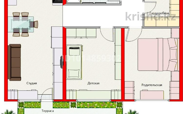 3-комнатная квартира · 87.3 м² · 1/6 этаж, Кайрат микрорайон за 53 млн ₸ в Алматы, Турксибский р-н — фото 2