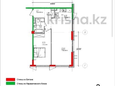 2-комнатная квартира · 64.3 м² · 3/3 этаж, мкр Баганашыл, мкр. Нур Алатау 134 за 67 млн ₸ в Алматы, Бостандыкский р-н