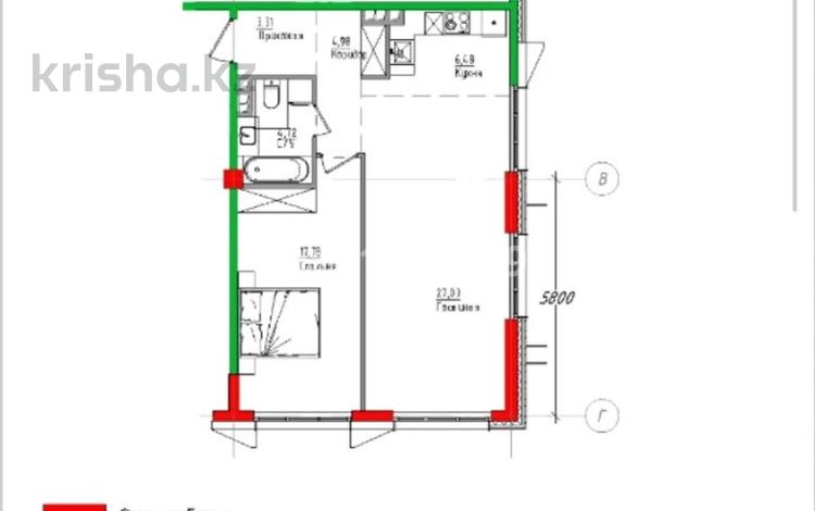 2-комнатная квартира · 64.3 м² · 3/3 этаж, мкр Баганашыл, мкр. Нур Алатау 134 за 67 млн ₸ в Алматы, Бостандыкский р-н — фото 2
