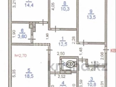 5-комнатная квартира · 96 м² · 1/5 этаж, мкр Верхний Отырар 55 за 56 млн 〒 в Шымкенте, Туран р-н