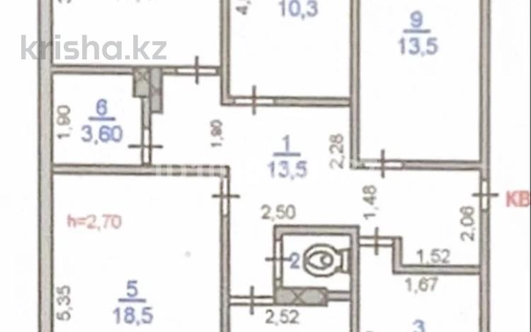 5-бөлмелі пәтер · 96 м² · 1/5 қабат, мкр Верхний Отырар 55, бағасы: 55 млн ₸ в Шымкенте, Туран р-н — фото 2