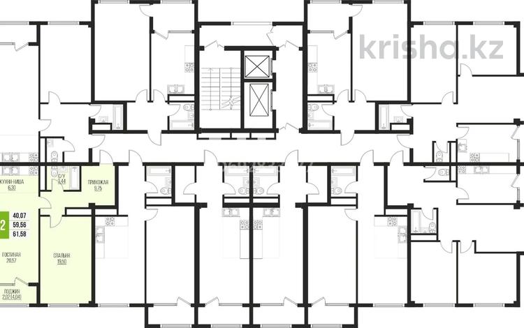 2-комнатная квартира, 60 м², 4/12 этаж, мкр Алгабас, Дарабоз 25 за 29.5 млн 〒 в Алматы, Алатауский р-н — фото 2