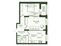 2-комнатная квартира · 59.25 м², Сафуан Шаймерденов 4/1 за ~ 26.7 млн 〒 в Астане, Алматы р-н — фото 3