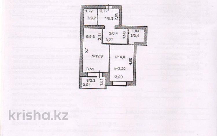 2-бөлмелі пәтер · 54.6 м² · 8/9 қабат, Сабатаева 45, бағасы: ~ 25.1 млн ₸ в Кокшетау — фото 2