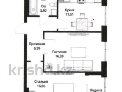 2-комнатная квартира, 57 м², 4/9 этаж, Култегин 4 за 23.9 млн 〒 в Астане, Нура р-н