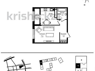 2-бөлмелі пәтер · 40.4 м² · 8/9 қабат, Ауэзова 3г/2, бағасы: 42.5 млн ₸ в Алматы, Алмалинский р-н