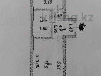 2-комнатная квартира · 42 м² · 10/12 этаж, Жубан Молдагалиев 3 — Распашонка за 30.5 млн ₸ в Астане, Нура р-н