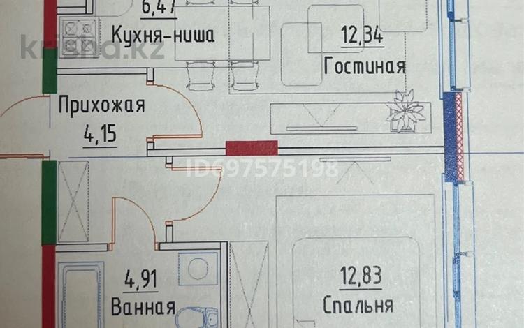 2-комнатная квартира, 42 м², 8/9 этаж, Райымбек батыра 163 за 20 млн 〒 в  — фото 2