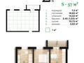 2-комнатная квартира · 57 м² · 5/7 этаж, Илияса Есенберлина 80 за ~ 23.9 млн ₸ в Усть-Каменогорске