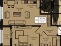 2-комнатная квартира · 51.12 м² · 4/12 этаж, Кошкарбаева 1 — Момышулы за 44 млн ₸ в Астане, Алматы р-н