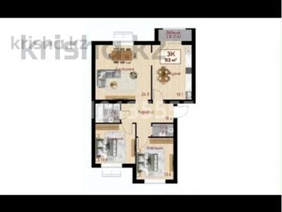 3-комнатная квартира · 93 м² · 4/5 этаж, мкр. Алтын орда 24 за 40.8 млн ₸ в Актобе