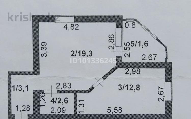 2-бөлмелі пәтер · 39.4 м² · 2/5 қабат, Республика 1/1 к2, бағасы: 17 млн ₸ в Косшы — фото 2