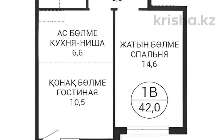 1-бөлмелі пәтер · 42 м² · 6/9 қабат, Ахмет Байтурсынулы 10/3 — БЕЗ КОМИССИИ, бағасы: ~ 22.3 млн ₸ в Астане, Сарайшык р-н — фото 11