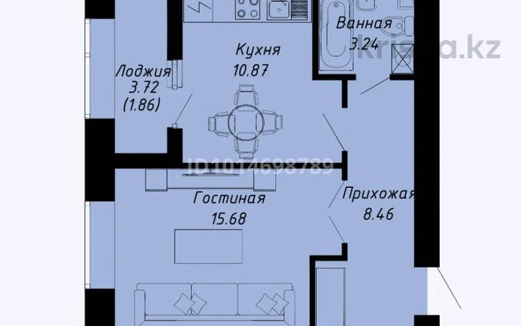 1-комнатная квартира · 40.11 м² · 7/9 этаж, Казыбек би 39 за 23 млн ₸ в Астане, Нура р-н — фото 2