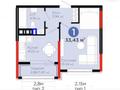 1-комнатная квартира · 33.5 м² · 2/9 этаж, Е 908 23 за 21 млн ₸ в Астане, Нура р-н