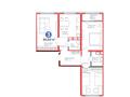3-бөлмелі пәтер · 80.83 м² · 3/9 қабат, Казыбек би, бағасы: ~ 45.8 млн ₸ в Астане, Нура р-н