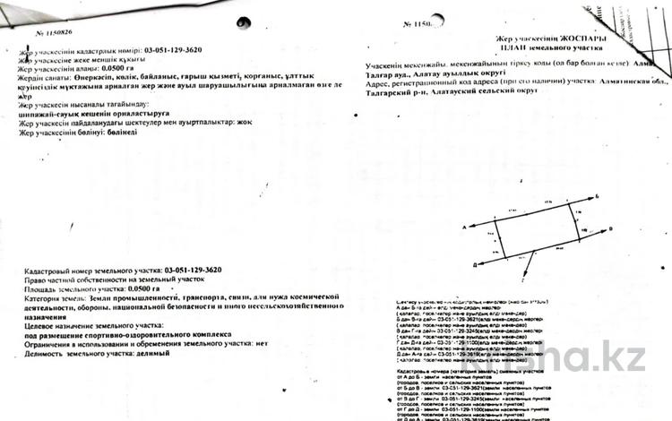 Жер телімі 0.05 сотық, Талгар, бағасы: 10 млн 〒 — фото 2