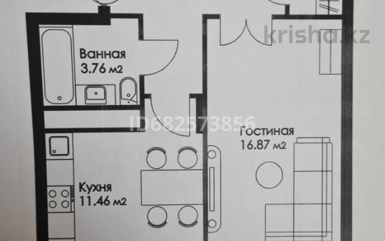 1-комнатная квартира, 46.11 м², 6/9 этаж, Нажимеденова 29 — A426 за 15 млн 〒 в Астане, Алматы р-н — фото 2