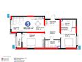 3-бөлмелі пәтер · 86 м² · 2/12 қабат, Рыскулова, бағасы: ~ 46.6 млн ₸ в Шымкенте, Аль-Фарабийский р-н