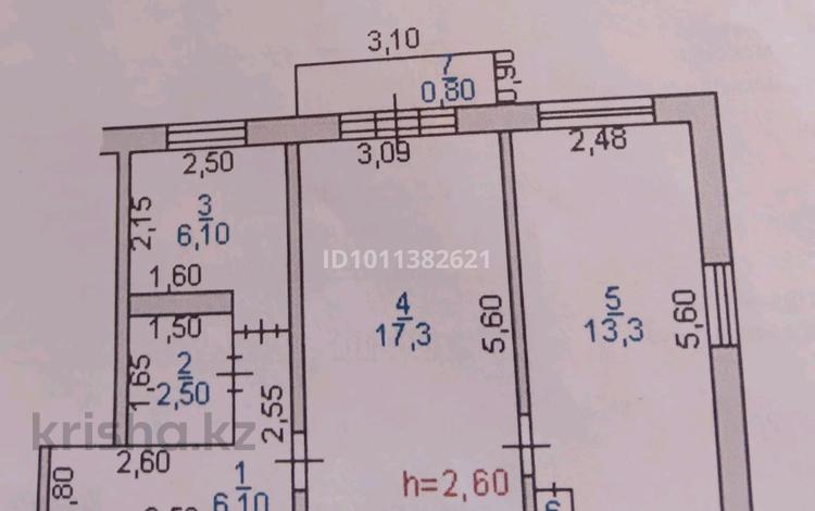 2-комнатная квартира · 46.7 м² · 3/5 этаж, Мкр. Акбулак 8 за 13.5 млн ₸ в Таразе — фото 2