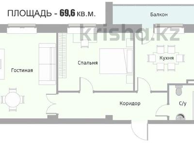 2-комнатная квартира · 63 м² · 6/9 этаж, Самал 68 за 22.5 млн 〒 в Уральске