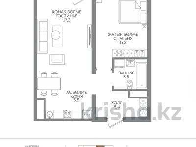 2-комнатная квартира · 48.3 м² · 7/15 этаж, Райымбека 210/27 за ~ 33.8 млн ₸ в Алматы, Алмалинский р-н