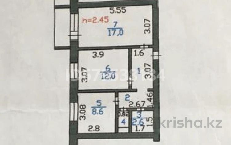 2-бөлмелі пәтер, 51.2 м², 3/5 қабат, Шухова — Возле Короны, бағасы: 26.5 млн 〒 в Петропавловске — фото 2