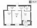 2-бөлмелі пәтер · 66 м² · 6/9 қабат, Шамши Калдаяков, бағасы: 60 млн ₸ в Астане, Сарайшык р-н — фото 12