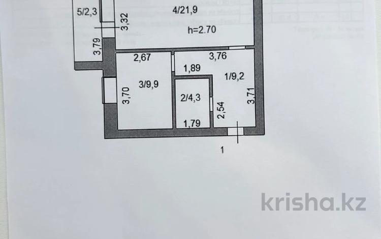 1-комнатная квартира, 47.6 м², 1/5 этаж, Акбидай 13Б за 13.2 млн 〒 в Кокшетау — фото 2