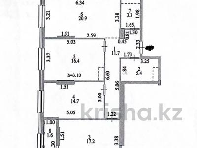 3-комнатная квартира, 91.2 м², 11/22 этаж, Туран 39 за 50.5 млн 〒 в Астане, Нура р-н