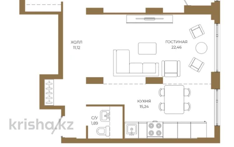 2-комнатная квартира · 74.9 м² · 7/18 этаж, Достык 8/5 за ~ 51.8 млн ₸ в Астане, Есильский р-н — фото 2