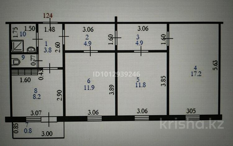3-комнатная квартира · 67.3 м² · 5/5 этаж, мкр Шанхай, Курмангали.Оспанова 10 — рядом с улицей Пожарского и Рыскулова за 14 млн ₸ в Актобе — фото 2