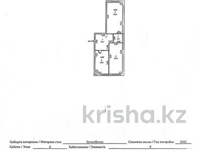 2-бөлмелі пәтер · 76.7 м² · 6/9 қабат, Тараз ш/а, Байтерекова 2б — Рыскулова и Байтерекова, бағасы: 45 млн ₸ в Шымкенте, Аль-Фарабийский р-н