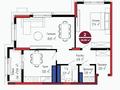 2-комнатная квартира · 66 м² · 12/16 этаж, ​Улица Шарль де Голль, 14 стр 14 за 37.5 млн ₸ в Астане, Алматы р-н — фото 2