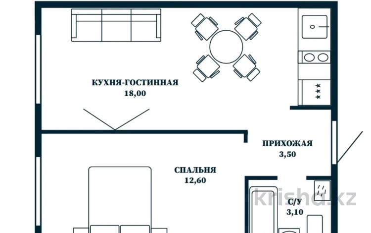 2-бөлмелі пәтер · 37 м² · 10/10 қабат, Мухамедханова 28, бағасы: 16.8 млн ₸ в Астане, Нура р-н — фото 4