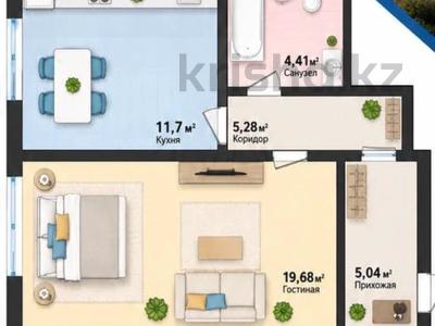 1-бөлмелі пәтер · 46.2 м² · 9/11 қабат, Победы 70/2, бағасы: ~ 22.6 млн ₸ в Костанае