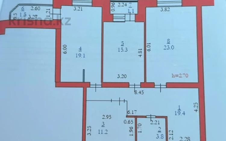3-комнатная квартира · 94 м² · 3/5 этаж, мкр. Алтын орда, тауелсиздик 12ак1 за 39.5 млн ₸ в Актобе — фото 2