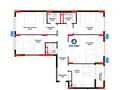 4-бөлмелі пәтер · 135.79 м², Е-899 7, бағасы: ~ 105.5 млн ₸ в Астане, Нура р-н — фото 3