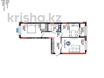 2-бөлмелі пәтер · 63 м² · 3/9 қабат, Е-321 4, бағасы: 38 млн ₸ в Астане, Есильский р-н