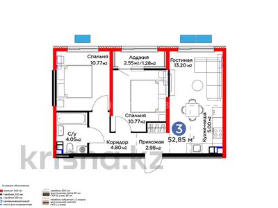 3-бөлмелі пәтер · 54 м² · 6/6 қабат, Гажайып 32, бағасы: 42 млн ₸ в Алматы, Алатауский р-н