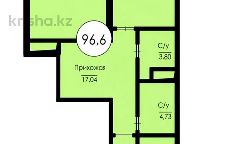 3-комнатная квартира · 97 м² · 5/18 этаж, Ержанова 63/2 — ДЕШЕВЛЕ ЧЕМ У ЗАСТРОЙЩИКА за 48.5 млн ₸ в Караганде, Казыбек би р-н — фото 2