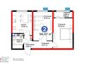 2-комнатная квартира · 56.47 м² · 8/12 этаж, ​Туркия 1280/2 — Рядом с ЖК Арман кала. за 28.8 млн ₸ в Шымкенте, Абайский р-н — фото 2