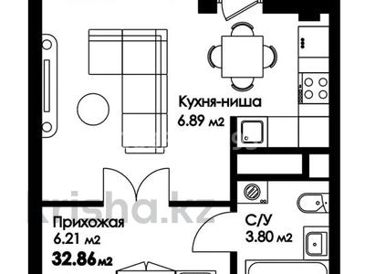1-комнатная квартира, 31 м², 5/9 этаж, Ахмет Байтурсынулы 46 за 12 млн 〒 в Астане, Алматы р-н